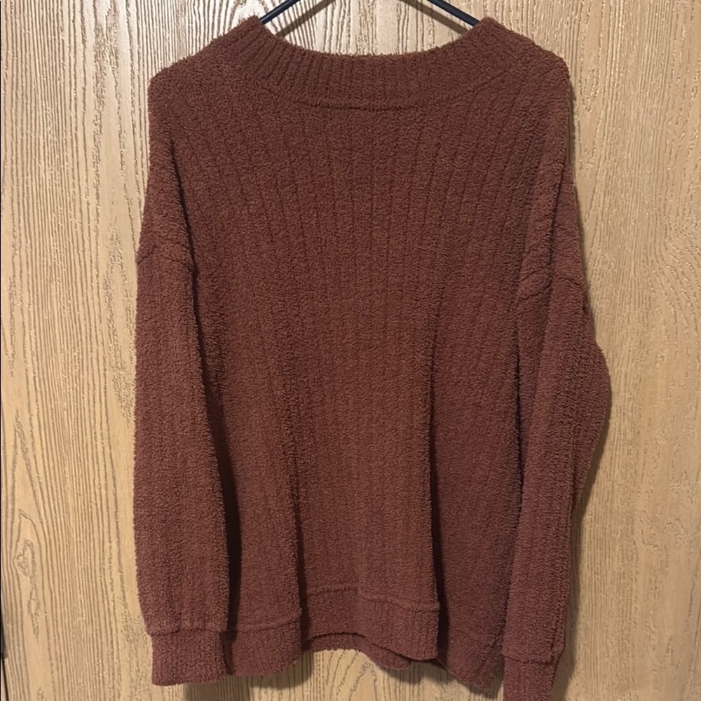 Rachel Zoe Crew Neck Sweater with Ribbed Knit